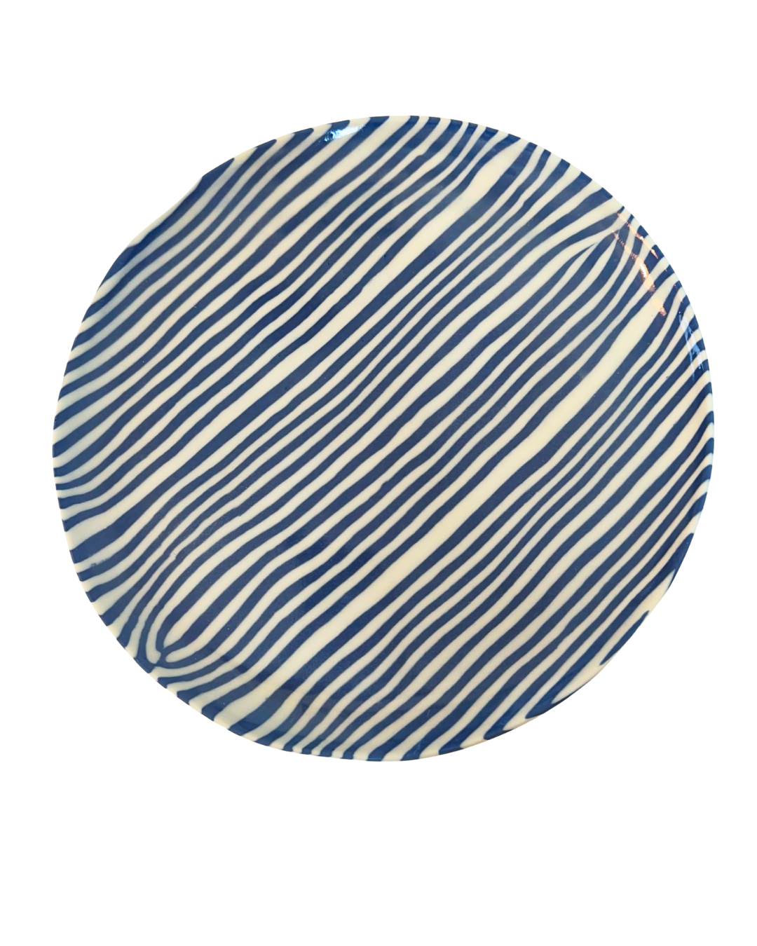 Linea - Navy and white dinner plate